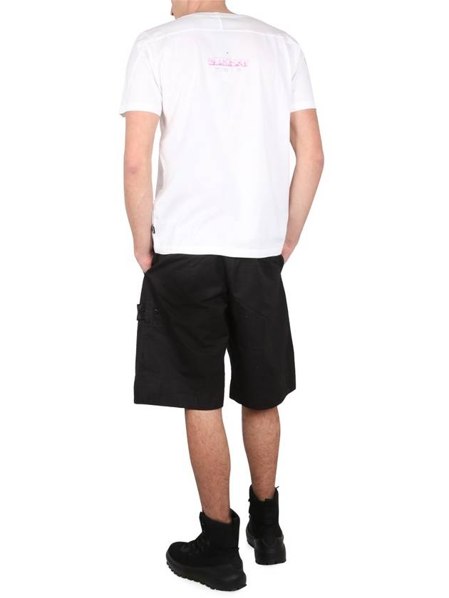 Shadow Back Graphic Print Short Sleeve T-Shirt  Natural White - STONE ISLAND - BALAAN 3