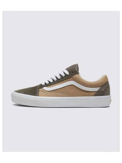 Old Skool Canvas Suede Block Low Top Sneakers Brown - VANS - BALAAN 2