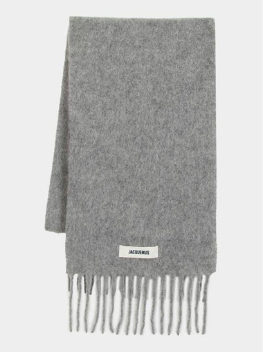 L'echarpe Carro Scarf - Jacquemus - Wool - Grey - JACQUEMUS - BALAAN 1