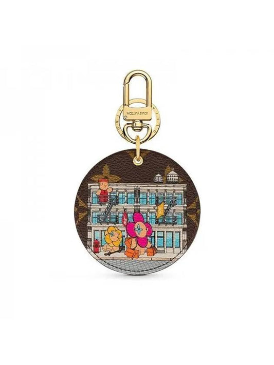 Illustration Xmas New York Bag Charm Key Holder M00873 - LOUIS VUITTON - BALAAN.