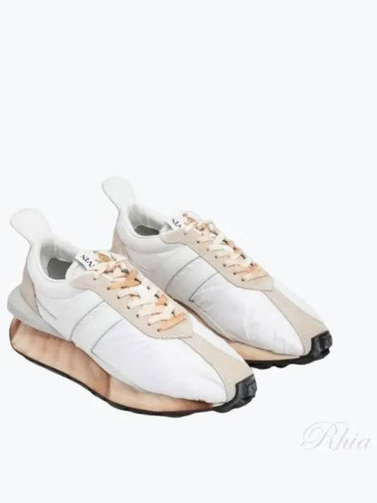 Bumper Nylon Low Top Sneakers White - LANVIN - BALAAN 2