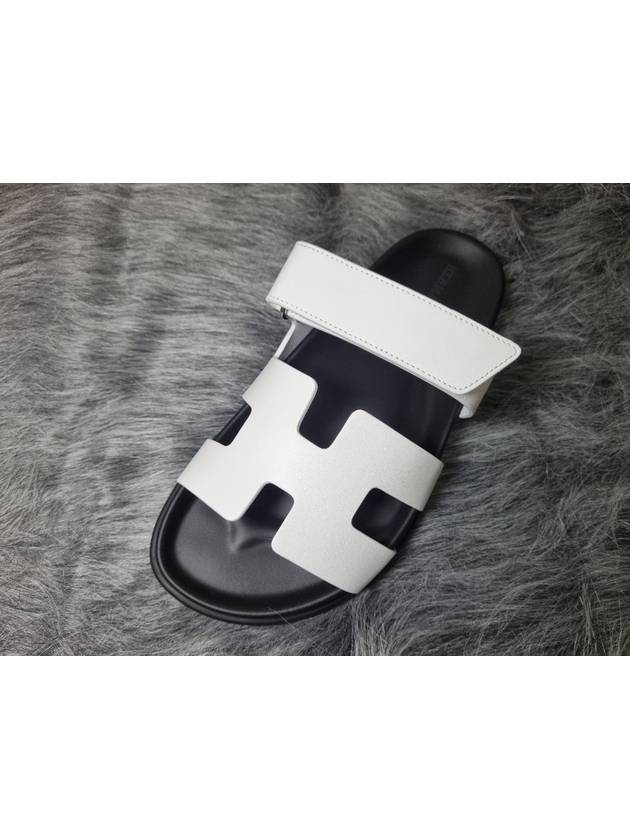 Chypre Calfskin Sandals Blanc - HERMES - BALAAN 4