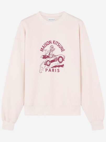 Women's Racing Fox Sweatshirt Beige - MAISON KITSUNE - BALAAN 2