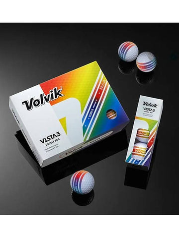 Golf Ball Vista3 Prism 360 3 Piece 1 Dozen 12 Balls - VOLVIK - BALAAN 1