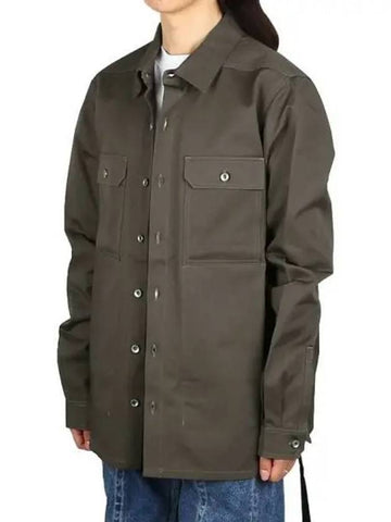 Dark shadow button up shirt jacket 271736 - RICK OWENS - BALAAN 1