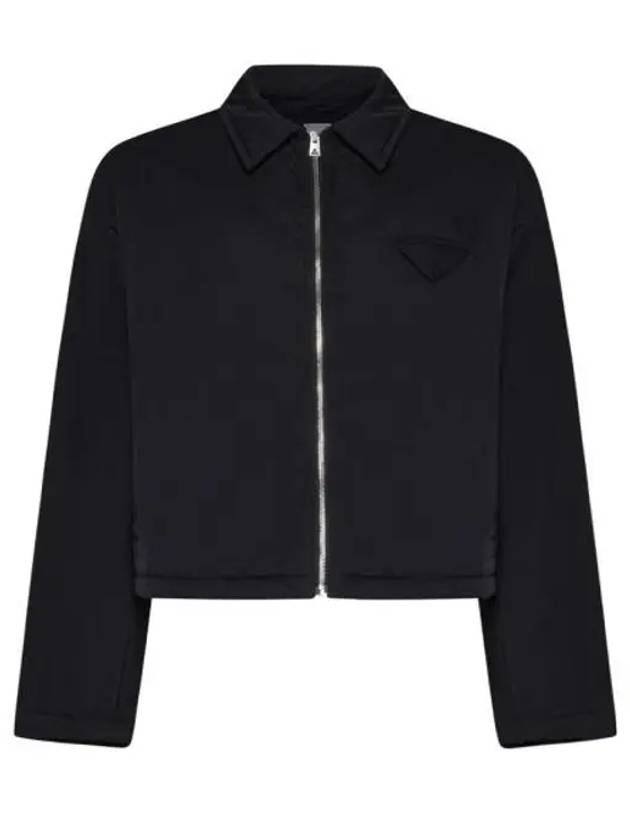 Puffer Blouson Tech Nylon Zip Up Jacket Black - BOTTEGA VENETA - BALAAN 2