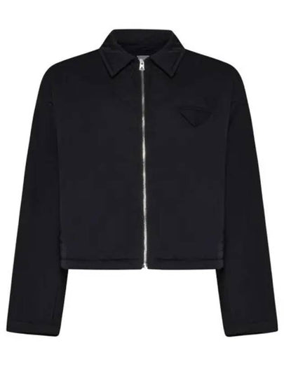 Puffer Blouson Tech Nylon Zip Up Jacket Black - BOTTEGA VENETA - BALAAN 2