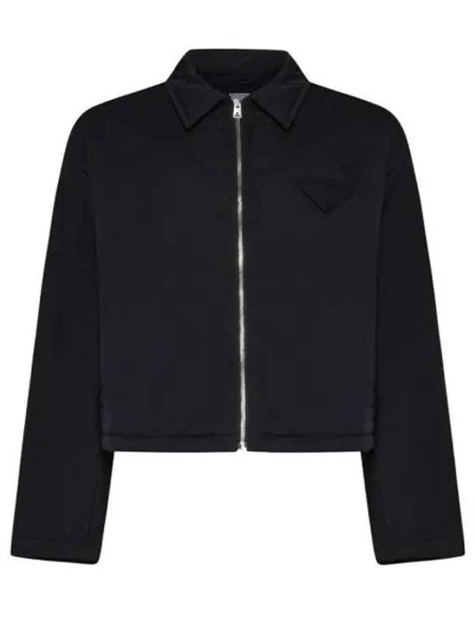 Puffer Blouson Tech Nylon Zip Up Jacket Black - BOTTEGA VENETA - BALAAN 2