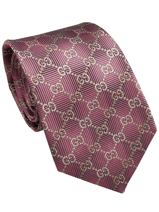 GG Pattern Slim Silk Tie Red - GUCCI - BALAAN 2