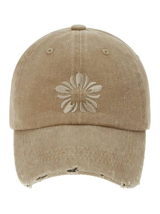 Runway Mugung Embroidery Pigment Ball Cap Beige - ULKIN - BALAAN 2