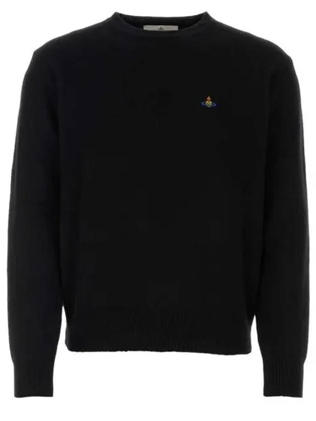 ORB Embroidered Crew Neck Knit Top Black - VIVIENNE WESTWOOD - BALAAN 2