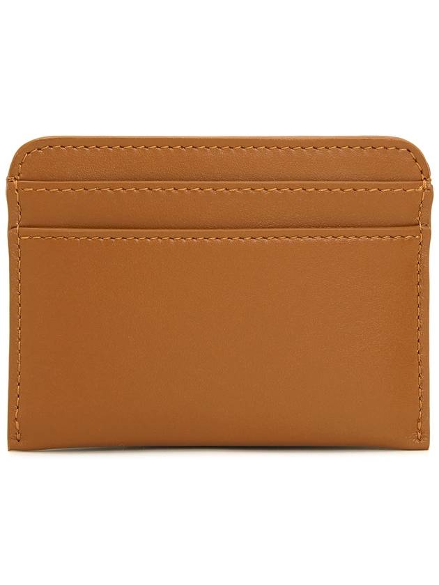 Sense Embroidered Logo Calfskin Card Wallet Brown - CHLOE - BALAAN 3