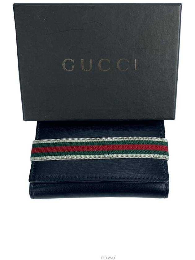 162763 496334 Band 3tier leather key case - GUCCI - BALAAN 6