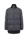 Check pattern duck down padded jacket charcoal gray 271613 - PAUL SMITH - BALAAN 1