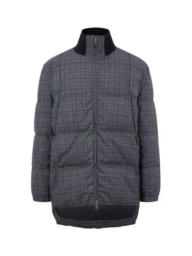 Check pattern duck down padded jacket charcoal gray 271613 - PAUL SMITH - BALAAN 1