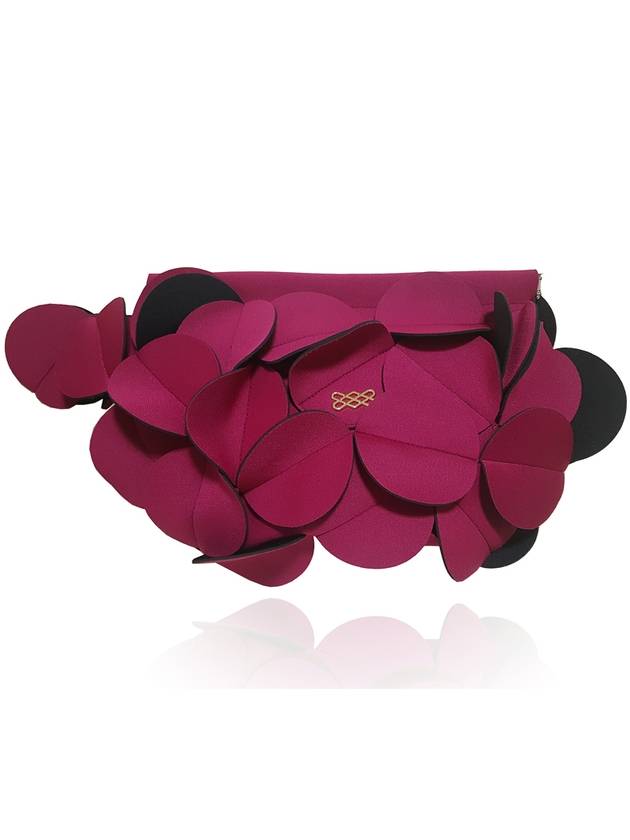 Women's Flower Clutch Bag Wine - SUIN - BALAAN 2