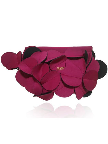 Women's Flower Clutch Bag Wine - SUIN - BALAAN 1