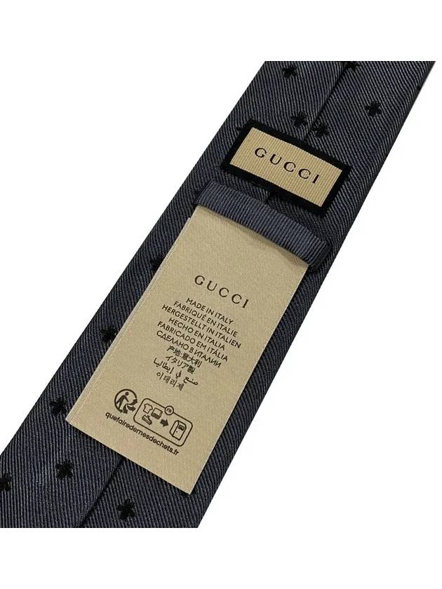 Bee Silk Tie Grey - GUCCI - BALAAN 6