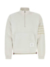 Men's 4 Bar Half Zip Up Sweatshirt Beige - THOM BROWNE - BALAAN 1