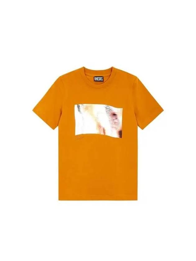 Shining graphic crewneck t shirt dark orange - DIESEL - BALAAN 1