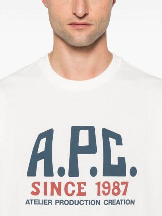 Print Label Short Sleeve T-Shirt White - A.P.C. - BALAAN 3