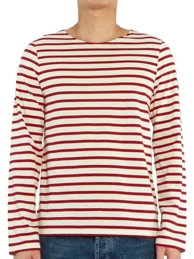 Minquiers Modern Stripe Long Sleeve T-Shirt Ecru Persan - SAINT JAMES - BALAAN 3