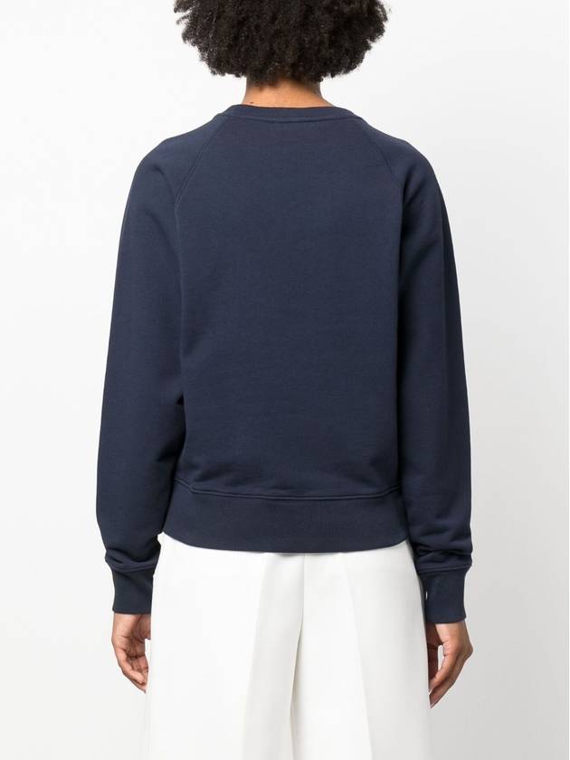 Campus Fox Print Cotton Sweatshirt Navy - MAISON KITSUNE - BALAAN 4