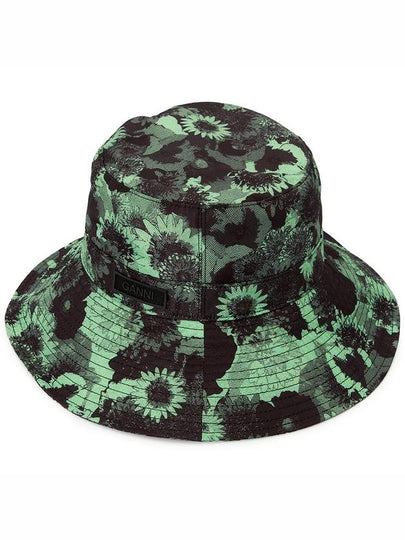 Recycle Tech Printing Bucket Hat Peapod A4594484 - GANNI - BALAAN 2