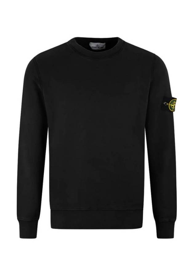 Wappen Patch Garment Dyed Sweatshirt Black - STONE ISLAND - BALAAN 2