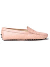 Gomini Leather Driving Shoes Coral Pink - TOD'S - BALAAN.