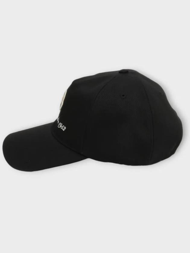 24SS Logo Patch Gabardine Baseball Cap Baseball Cap Black 3B00002 0U162 999 - MONCLER - BALAAN 4