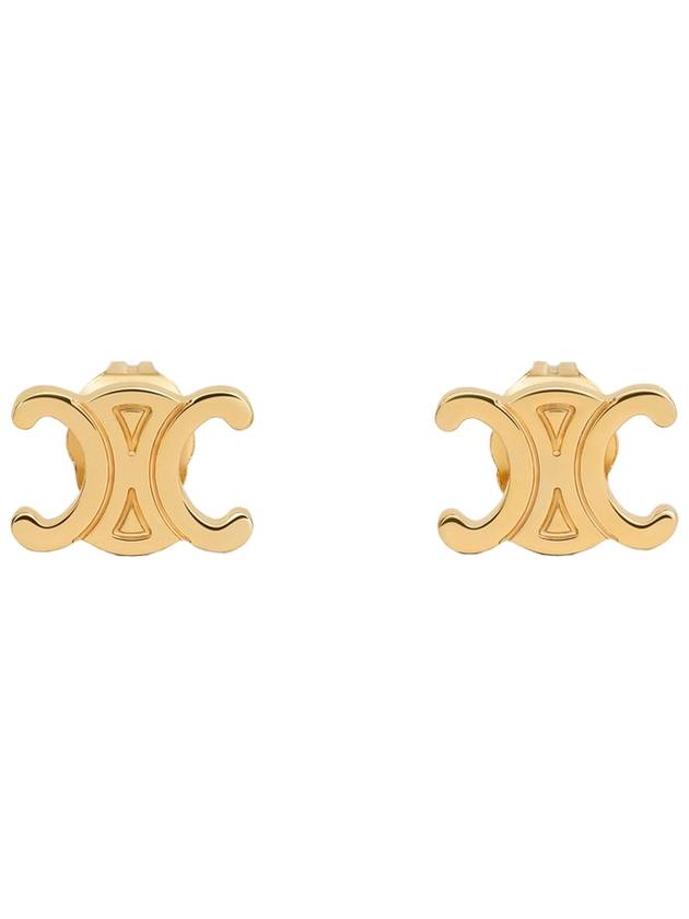 Triomphe Stud Earrings Gold - CELINE - BALAAN 1