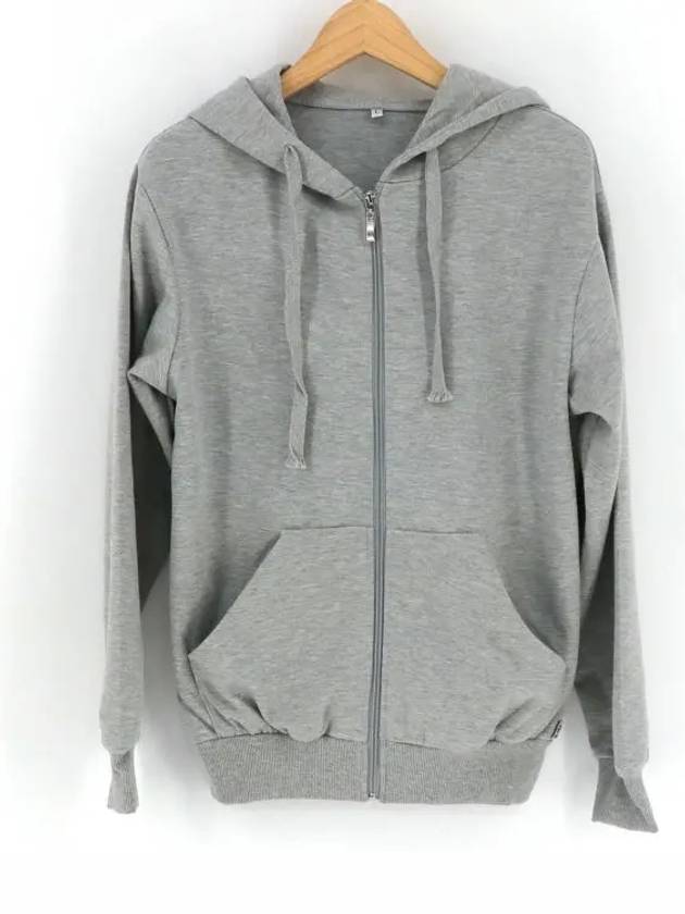 Therapy Men s Hooded Zip Up Long Sleeve T Shirt Gray - SUPENER - BALAAN 2