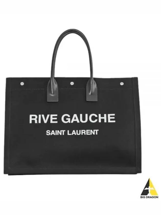 Rive Gauche Lino Legend Large Tote Bag Black - SAINT LAURENT - BALAAN 2