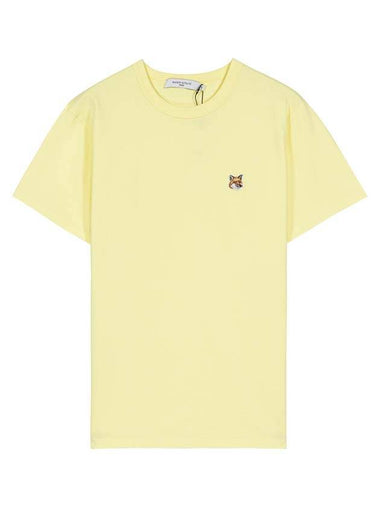 Fox Head Patch Pocket Short Sleeve T-Shirt Lemon Yellow - MAISON KITSUNE - BALAAN 1