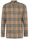 Check Cotton Poplin Shirt Archive Beige - BURBERRY - BALAAN 5