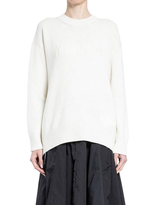 Logo Wool Knit Top Milk White - MONCLER - BALAAN 2