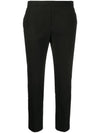 Treeca Pull-On Good Linen Cropped Pants Black - THEORY - BALAAN 1