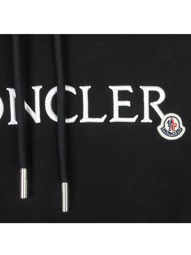 Logo Cotton Hooded Top Black - MONCLER - BALAAN 4