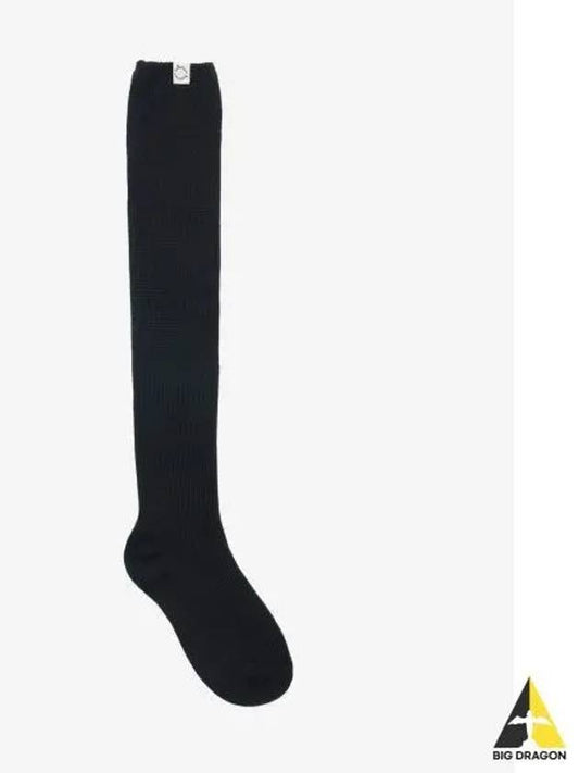 RIBBED LOOSE KNEE SOCKS DARK GRAY - BENSIMON - BALAAN 1