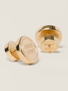 Round Logo Earrings Gold - MIU MIU - BALAAN 3