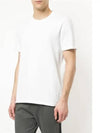 Men's Center Back Striped Short Sleeve T-Shirt White - THOM BROWNE - BALAAN 5