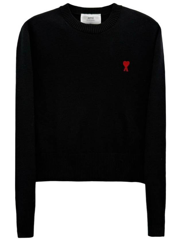 Heart Logo Women s Wool Knit BFFKS001 001 - AMI - BALAAN 1