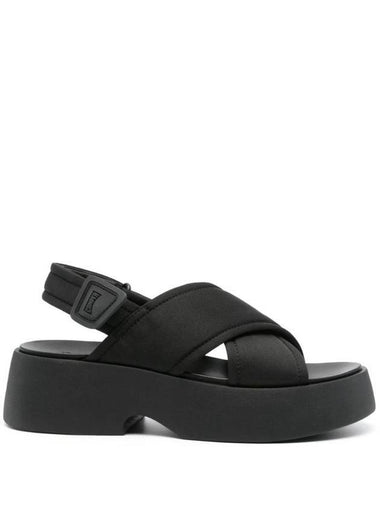 Tasha Cross Strap Sandals Black - CAMPER - BALAAN 1