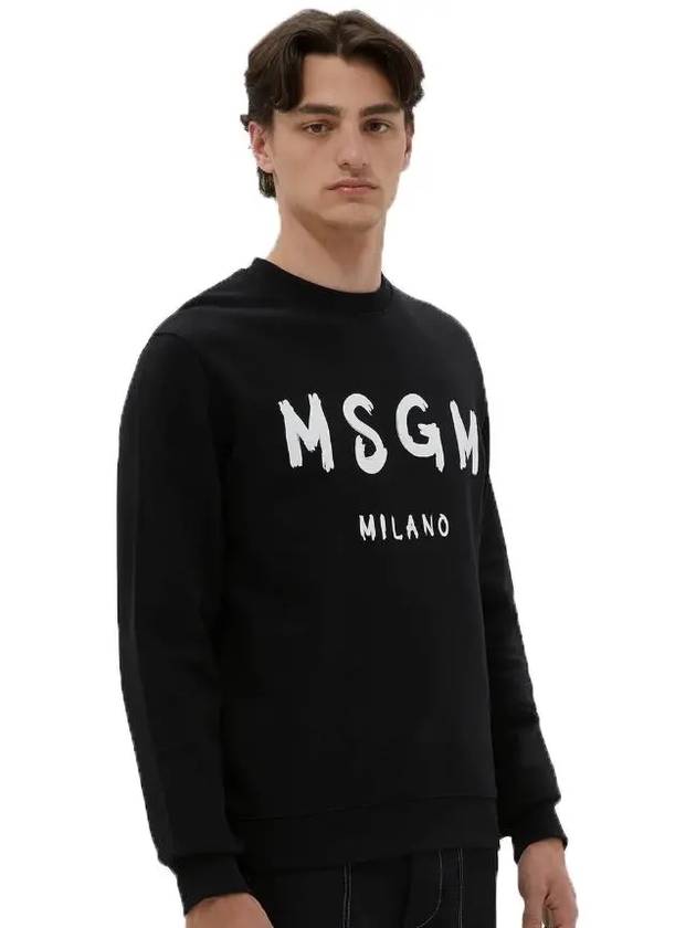 Milano Logo Print Sweatshirt Black - MSGM - BALAAN 6