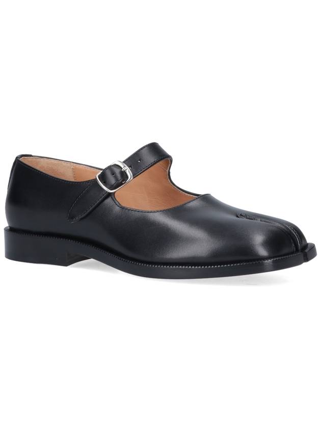 Women's Tabi Calfskin Mary Jane Flat Shoes Black - MAISON MARGIELA - BALAAN 3