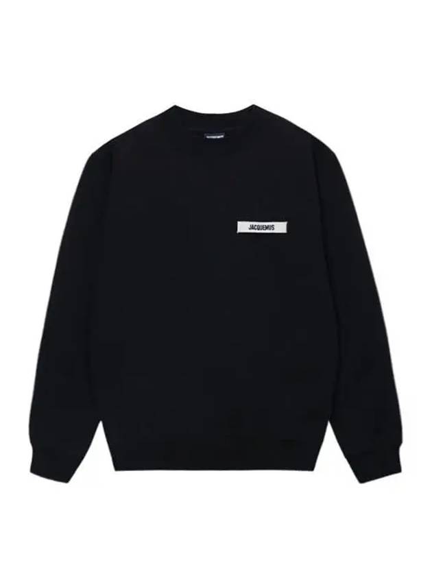 Le Gros Grain Logo Sweatshirt Black - JACQUEMUS - BALAAN 2