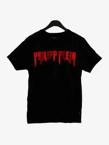 Men's Short Sleeve T-Shirt Black MTK2683 PJY002N 0213 C 20 - PHILIPP PLEIN - BALAAN 1