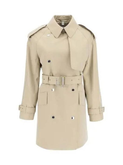 Women's Tri-layer Gabardine Trench Coat Honey - BURBERRY - BALAAN 2