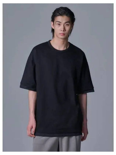 Nylon color combination jersey short sleeve black domestic product GM0024050250331 - JUUN.J - BALAAN 1